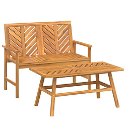 Maison Chic Ensemble de Salon de jardin 2 pcs - Table et chaises d'extérieur - Mobilier/Meubles de jardin Moderne bois d'acacia solide -MN25910