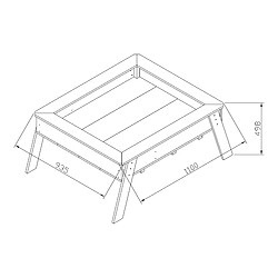 AXI Linda Table de Culture en bois avec Bac & Voile de Jardin | Potager sur Pied / Jardinière en marron | Peut aussi être utilisé comme table de sable pour les enfants pas cher