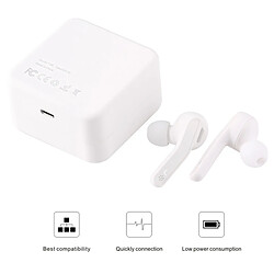 Acheter Wewoo Écouteurs stéréo Bluetooth V5.0 Wirelrss avec chargeur magnétique (Blanc)