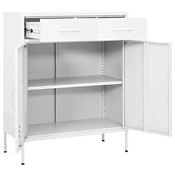 Acheter vidaXL Armoire de rangement Blanc 80x35x101,5 cm Acier