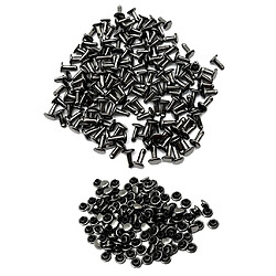 200 sets double caps rivets pour sacs chaussures cuir 6x8mm