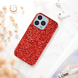 Acheter Avizar Coque iPhone 13 Pro Max Design Paillettes Rigide Finition Relief Rouge