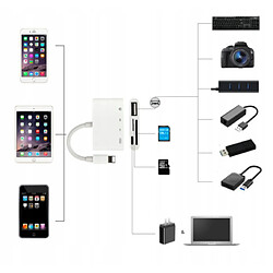 GUPBOO Adaptateur lecteur de carte Lightning micro SD USB iPhone,JL95