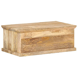 Avis vidaXL Table basse avec porte 90x50x35 cm Bois de manguier solide