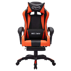 Avis vidaXL Fauteuil de jeux vidéo avec LED RVB Orange et noir Similicuir