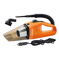 Aspirateur De Voiture Wet Dry 12V 120W Super Aspiration Orange De Poche Avec Lumière