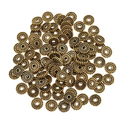 100 Pieces Bijoux En Alliage Métallique Épargence Perles 10 Mm Or Antique