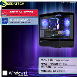 Sedatech PC Gamer Pro V360 • Intel i9-12900KF • RX 7900 GRE • 32Go RAM • 2To SSD M.2 • Windows 11