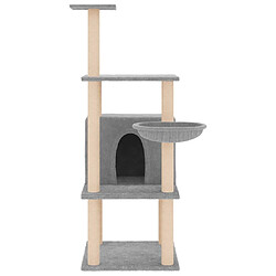 Avis Arbre à chat avec griffoirs,niche pour chat en sisal gris clair 132 cm -MN69011