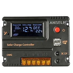 Avis Justgreenbox Compensation de température de protection de surcharge de commutateur automatique de contrôleur de charge solaire d'affichage à cristaux liquides - 32864502677