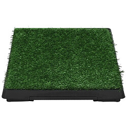 Avis vidaXL Tapis pour animaux 2 pcs avec plateau et gazon artificiel Vert