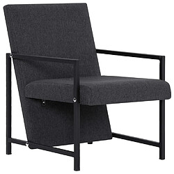 vidaXL Fauteuil gris tissu