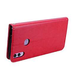 Avis Wewoo Housse Coque Étui en cuir PU à rabat horizontal relief rose pour Huawei Honor 8Cavec support et fentes cartes et portefeuille rouge