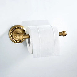 Universal Porte-papier simple châssis brosse ronde cuivre pendaison mur de salle de bain porte-papier toilette porte-serviettes en papier rouleau | Porte-papier (or)