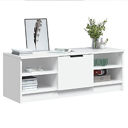 Acheter Maison Chic Meuble TV scandinave - Banc TV pour salon Blanc 102x35,5x36,5 cm Bois d'ingénierie -MN56904