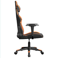 Avis vidaXL Chaise de jeu de massage Noir et orange Similicuir