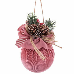 BigBuy Christmas Boules de Noël Multicouleur Rose Velours côtelé Foam 6 x 6 x 6 cm (6 Unités)