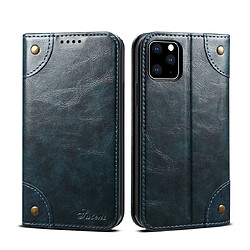 Wewoo Coque Pour iPhone 11 Pro Etui à rabat simple style baroque avec porte-cartes et bleu