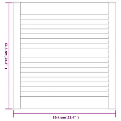 vidaXL Portes d'armoire à persiennes 4 pcs 61,5x59,4 cm pin massif pas cher