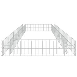 Avis vidaXL Lit surélevé à gabion Acier galvanisé 300x100x20 cm