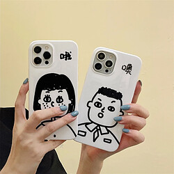 GUPBOO Étui pour iPhone11ProMax Graffiti hommes et femmes avatar simple étui de téléphone portable couple doux