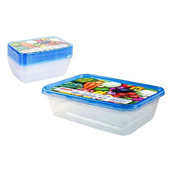 Totalcadeau Boîtes à Lunch en plastique rectangle 500 ml (10 pièces) boite repas pas cher