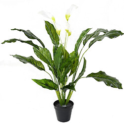 Pegane Plante artificielle haute gamme Spécial extérieur / SPATHIPHYLLUM Artificiel - Dim : 90 x 80 cm