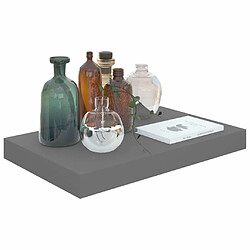 Avis Maison Chic Lot de 4 Étagère murale flottante,Etagère de rangement Gris brillant 40x23x3,8 cm MDF -MN68803