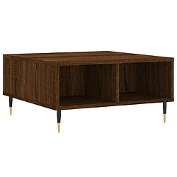 vidaXL Table basse chêne marron 60x60x30 cm bois d'ingénierie