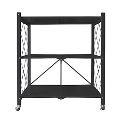 Acheter Nyana Home Etagère de Rangement Pliante Polyvalente avec Roues 71x35x87cm Noir