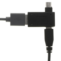 Adaptateur De Connecteur De Convertisseur Hôte Micro USB 2.0 OTG Coudé à Gauche Avec Alimentation USB pas cher