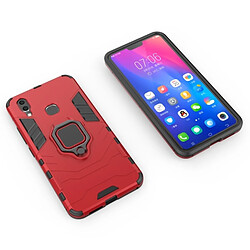 Acheter Wewoo Coque Housse de protection antichoc PC + TPU pour Vivo X21, avec support d'anneau magnétique (rouge)