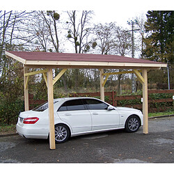 Carport monopente 10.86 m2 bois - av 3350 bm - HABRITA