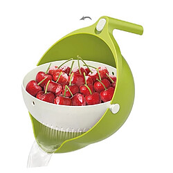 Universal Panier double fuite Bol Lavage Filtre de cuisine Nouilles Conservation de fruits et légumes Stockage à sec Filtre de cuisine Nouilles en plastique | Sacs Panier