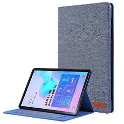 Wewoo Housse Coque Pour Galaxy Tab S6 / T860 / T865 en cuir avec rabat horizontal Étui support et fentes cartes et fente stylo bleu foncé