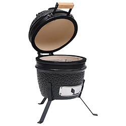 Avis vidaXL Barbecue à fumoir Kamado 2-en-1 Céramique 56 cm Noir