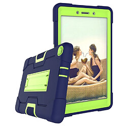 Coque en TPU hybride anti-choc avec béquille bleu foncé/vert pour votre Samsung Galaxy Tab A 8.0 Wi-Fi (2019)/Tab A 8.0 LTE (2019)