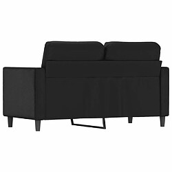 Maison Chic Canapé à 2 places,Sofa de Salon,Canapé droit Noir 120 cm Similicuir -GKD854017 pas cher