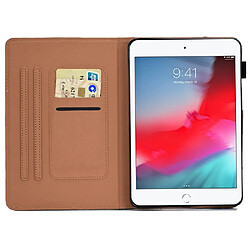 Etui en PU avec support et porte-carte pour votre iPad mini (2019) 7.9 pouces/mini 4/3/2/1 - bleu