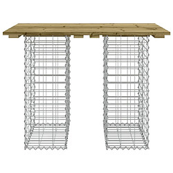 Maison Chic Banc de jardin | Banquette de jardin | Chaise Relax design gabion 100x70x72 cm bois de pin imprégné -MN86583 pas cher