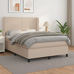 Maison Chic Lit Adulte - Lit simple Lit à sommier tapissier avec matelas moelleux - Meuble de Chambre - Cappuccino 140x200 cm -MN47928