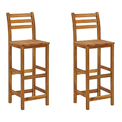 Maison Chic Table de bar et chaises d'extérieur 3 pcs,Ensemble de bar de jardin pour relax bois d'acacia solide -GKD398875 pas cher