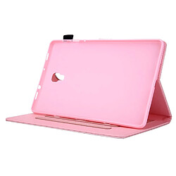 Acheter Etui en PU lignes rose avec support et porte-cartes pour votre Samsung Galaxy Tab A 10.5 (2018) SM-T590/SM-T595