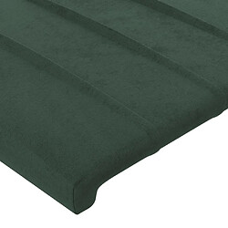 Acheter Maison Chic Tête de lit moderne avec oreilles pour chambre - Décoration de lit Vert foncé 163x23x118/128 cm Velours -MN11539