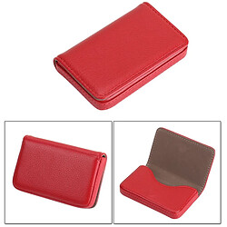 Wewoo Porte-cartes rouge 2 cas de carte de visite d'affaires en cuir de PU d'unité supérieure de PCS avec la fermeture magnétique, taille: 10 * 6.5 * 1.7cm