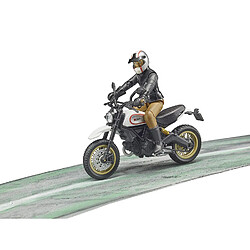 Bruder 63051 Ducati Scrambler Desert Sled Moto avec figurine conducteur et accessoires (la couleur peut varier) pas cher