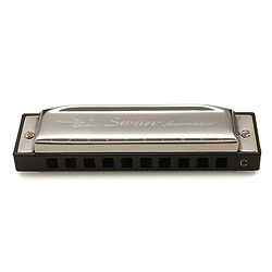 Wewoo Swan SW1020-7 10 Trous Diatonique Blues Harpe Harmonica Adulte Étudiant Enfants Débutant Instruments