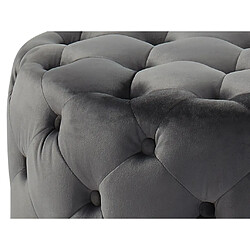 Avis Vente-Unique Pouf FOURCA en velours - Gris