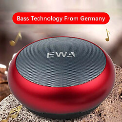 Universal Mini haut-parleur Bluetooth portable étanche salle de bain douche haut-parleur TWS petite colonne sans fil en métal avec étui de transport | Subwoofer (rouge)