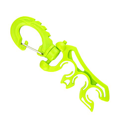 Support De Tuyau Triple BCD Sous-marin Pour Plongée Avec Clip Pliant Snap Green